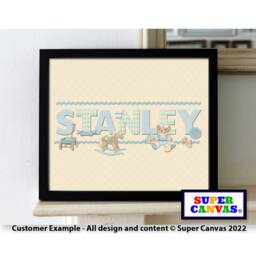 Baby Boy Newborn Son Brother Print Personalised With Name Birth Details Picture Framed A4 Handmade 1st Birthday Christening Gift - thumbnail 2