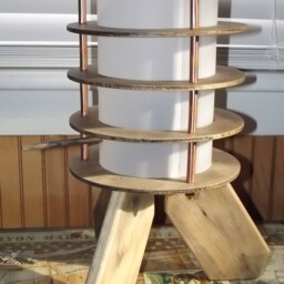 "Lantern Style Table Lamp Accent Light ""Smoke Black" - thumbnail 2