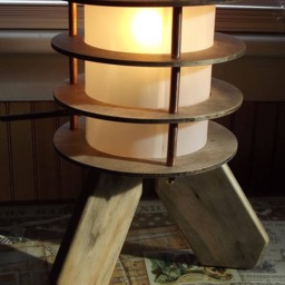 "Lantern Style Table Lamp Accent Light ""Smoke Black" - thumbnail 4