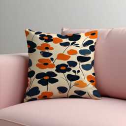 Modern Floral Cushion Cover, Mid Century Abstract Pillowcase, Decorative Throw Cover For Sofa Living Room Decor - thumbnail 3
