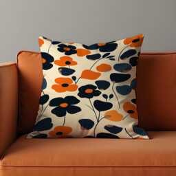 Modern Floral Cushion Cover, Mid Century Abstract Pillowcase, Decorative Throw Cover For Sofa Living Room Decor