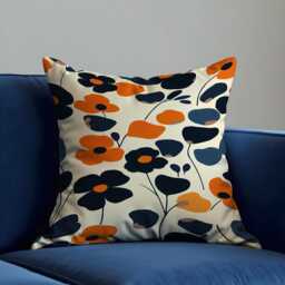 Modern Floral Cushion Cover, Mid Century Abstract Pillowcase, Decorative Throw Cover For Sofa Living Room Decor - thumbnail 2