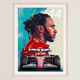 Lewis Hamilton Ferrari F1 Poster Digital Art Print Not Framed - thumbnail 2