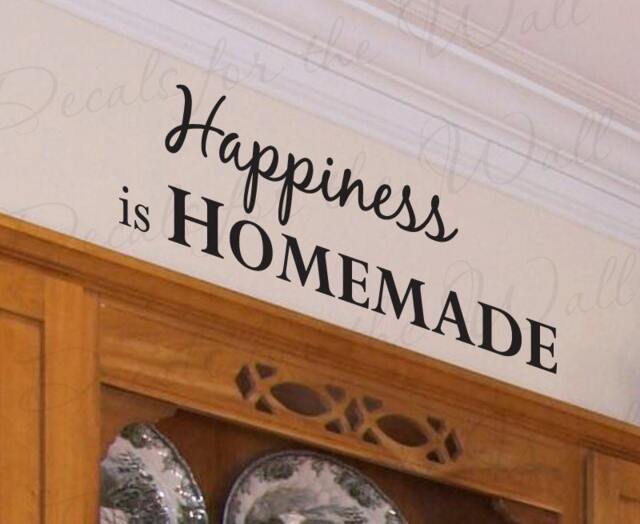 Happiness Homemade Kitchen Dining Room Mom Quote Decal Decoration Large Wall Lettering Sticker Decorative Vinyl Decor Art Ki06 - image 1
