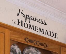 Happiness Homemade Kitchen Dining Room Mom Quote Decal Decoration Large Wall Lettering Sticker Decorative Vinyl Decor Art Ki06 - thumbnail 1