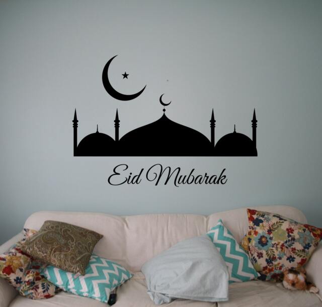 Eid Mubarak Wall Decal Vinyl Sticker Ramadan Home Interior Turkey Decor Mural Housewares Custom Design 2(Nt - image 1