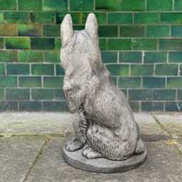 Concrete German Shepherd Statue Outdoor Sitting Dog Ornament Stone Sculpture For Garden Guardian Figurine Cement Pet Decoration Yard - thumbnail 3