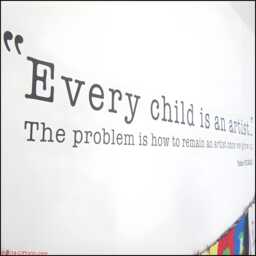 "Picasso Quote Wall Decal ""Every Child Is An Artist" - thumbnail 1