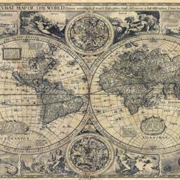 Old World Map, World Map Wall Art, Antique Map, Large Of The World, Historic 1626 Restoration Style Housewarming Gift Decor - thumbnail 3