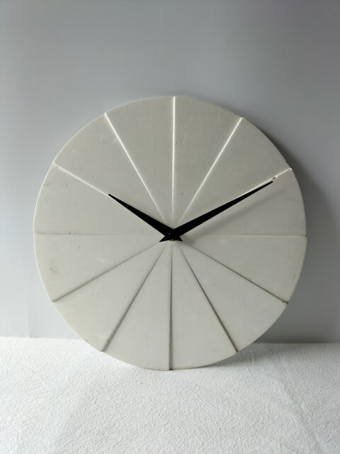 Handmade Concrete Wall Clock Modern Art Deco Home Decor - image 1