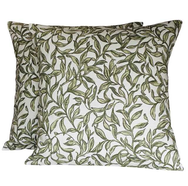 "2 X Clarke & Entwistle Willow Green Cream Scatter Pillow Cushion Covers 16""-24" - image 1