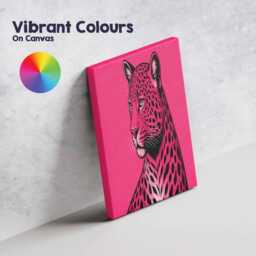 Bold Pink Leopard Canvas Wall Art Animal Print Luxury Maximalist Aesthetic Statement Decor Living Room Bedroom Office Hanging Cool Artwork - thumbnail 3