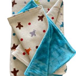 Planes & Polka Dots Baby Lovey Blanket Soft Cotton Flannel Security Snuggle Toy - thumbnail 4