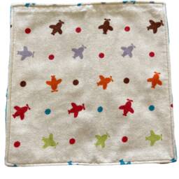 Planes & Polka Dots Baby Lovey Blanket Soft Cotton Flannel Security Snuggle Toy - thumbnail 2