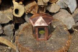 Handmade Copper Lantern - Hexagonal Candlelight For Rustic Indoor & Outdoor Decor - thumbnail 1