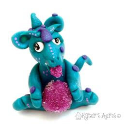 Christmas Polymer Clay Dragon Gumdrop Series - Limited Edition Christmas Holiday Collectible - thumbnail 2