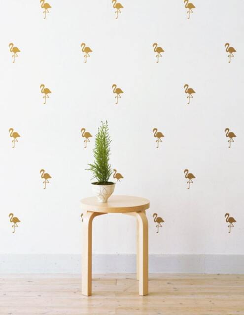 Mini Flamingos - Set Of 30 Wall Sticker Decal - Pattern, Art, Girls Room, Boys Nursery Decal, Decals, Kids Room Patterns - image 1
