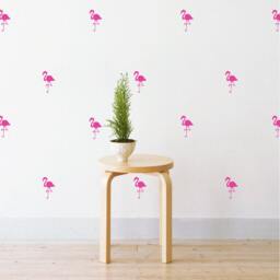Mini Flamingos - Set Of 30 Wall Sticker Decal - Pattern, Art, Girls Room, Boys Nursery Decal, Decals, Kids Room Patterns - thumbnail 2