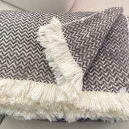 Extra Soft, Cozy Wool Blanket, Bedspread, Throw, 100% Organic Merino Hand-Woven, New 200 X 220 cm - thumbnail 2