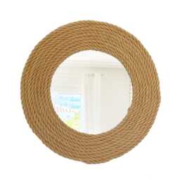 Jute Mirror, Rope Mediterranean Decoration, Natural Home Wall Mirror - Mirror Jute Cord - thumbnail 3