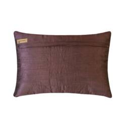 Decorative Oblong/Lumbar Rectangle Pillow Covers Accent Couch Sofa 12x16 Plum Silk Crystal Bead Embroidered - Bling - thumbnail 3