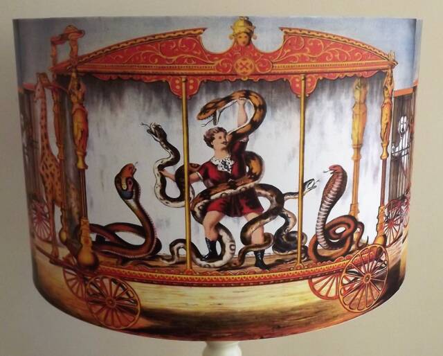 Circus Snakes Lampshade Victorian Style Drum Shade - image 1