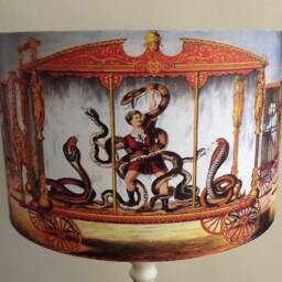 Circus Snakes Lampshade Victorian Style Drum Shade - thumbnail 2