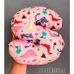 Dinosaur Initial Letter Personalised Cushion Pillow. Soft Printed Cotton, 3D Initial. Perfect To Brighten Up Any Room Or Nursery - thumbnail 3