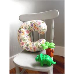 Dinosaur Initial Letter Personalised Cushion Pillow. Soft Printed Cotton, 3D Initial. Perfect To Brighten Up Any Room Or Nursery - thumbnail 2