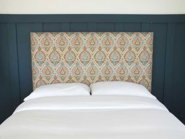 Olive Dita Ikat Fabric Upholstered Headboard - Single Double King Size Super - image 1