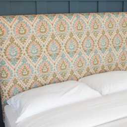 Olive Dita Ikat Fabric Upholstered Headboard - Single Double King Size Super - thumbnail 2