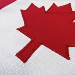 Canada Flag Pillow Cover in Sunbrella?? Outdoor Fabric For Porch & Patio, Housewarming Gift, Red White Canadian Maple Leaf Cushion, Mazizmuse - thumbnail 2