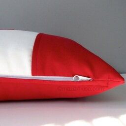 Canada Flag Pillow Cover in Sunbrella?? Outdoor Fabric For Porch & Patio, Housewarming Gift, Red White Canadian Maple Leaf Cushion, Mazizmuse - thumbnail 3