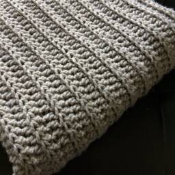 Chunky Crochet Blanket - Ribbed Stitch Throw Cozy Home Decor Bulky Housewarming Gift Knit - thumbnail 2