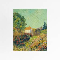 Cottage Garden - Vintage Oil Painting Flowers Style Of Van Gogh Print Sizes 5x7 8x10 9x12 - thumbnail 2