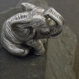 sterling Silver Elephant Sculpture - thumbnail 4