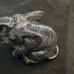 sterling Silver Elephant Sculpture - thumbnail 2