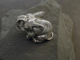 sterling Silver Elephant Sculpture - thumbnail 1