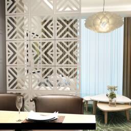 Hanging Room Divider, Partitions Panel Screen For Decorating Bedroom, Dining, Study & Sitting-Room, Hotel, Bar Restaurant - Skumo47 - thumbnail 1