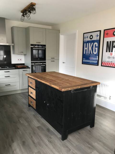Rustic Farmhouse Bespoke Kitchen Island - image 1