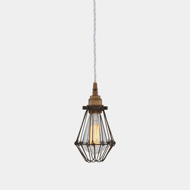 Praia Gold Industrial Bulb Cage Pendant Light 8 - image 1