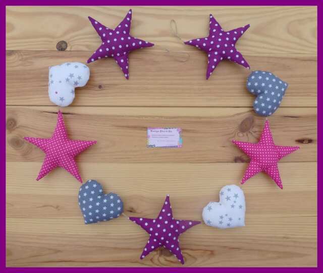 star & Heart Garland For Children's Room Decoration - image 1