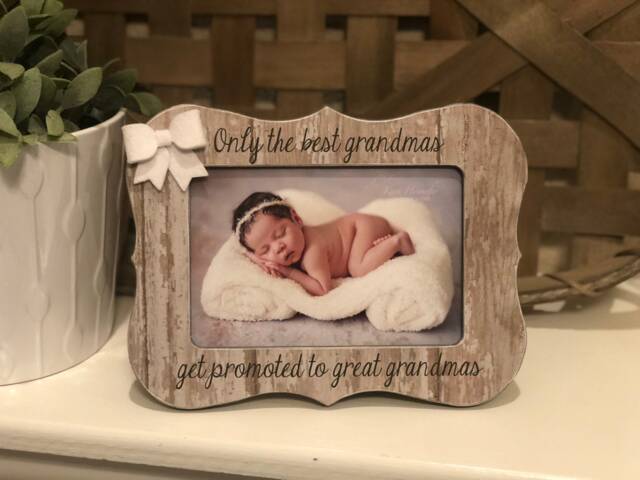 The Best Grandmas Get Promoted To Great Personalized Picture Frame For Grandma Gift - image 1
