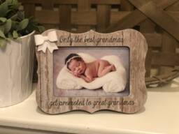 The Best Grandmas Get Promoted To Great Personalized Picture Frame For Grandma Gift - thumbnail 1