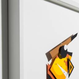 Tigersun - Layered Paper Cut, Artwork, Wall Art, Abstract Painting, Modern Art - thumbnail 4
