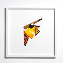 Tigersun - Layered Paper Cut, Artwork, Wall Art, Abstract Painting, Modern Art