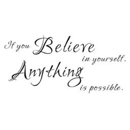 Believe in Yourself - Inspirational Vinyl Decal Motivational Wall Quotes Stickers- 035 - thumbnail 3