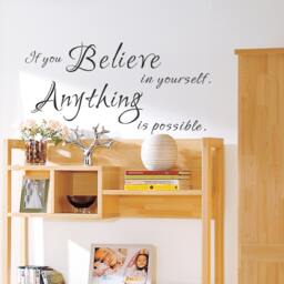 Believe in Yourself - Inspirational Vinyl Decal Motivational Wall Quotes Stickers- 035 - thumbnail 1