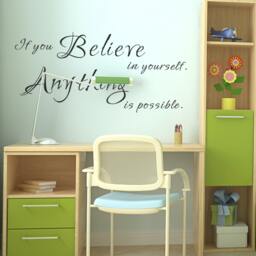 Believe in Yourself - Inspirational Vinyl Decal Motivational Wall Quotes Stickers- 035 - thumbnail 2