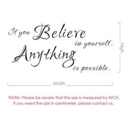 Believe in Yourself - Inspirational Vinyl Decal Motivational Wall Quotes Stickers- 035 - thumbnail 4